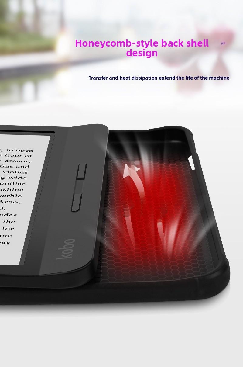 2024 KOBO Libra Color 7 Inch eReader Smart Case  TPU Fabric Cover for Android Tablet Compatible