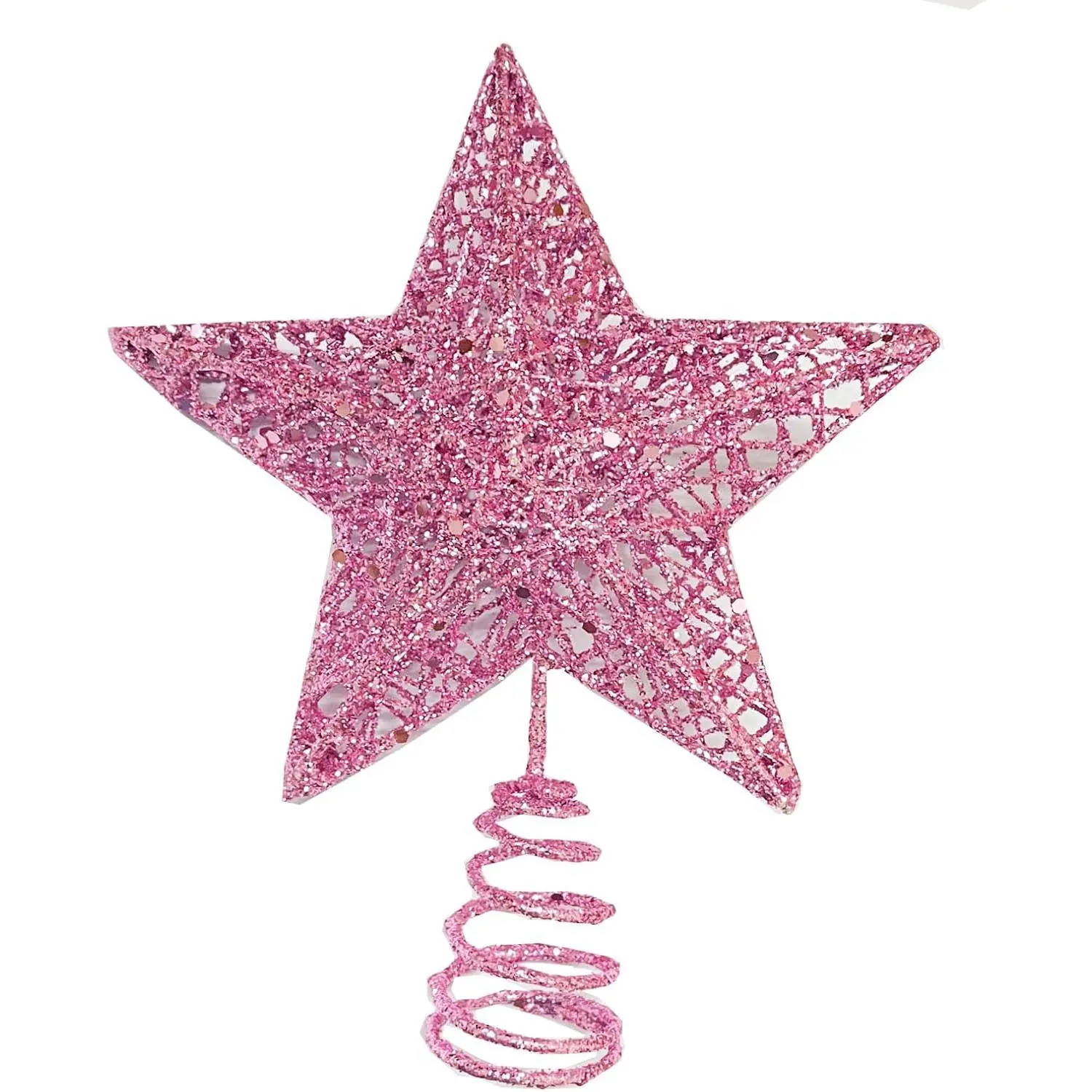 Metal Glittered Christmas Tree Topper  Treetop Decoration for Christmas  Decor()