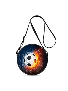2D Printed Football Pattern Lightweight Crossbody Bag. An ideal gift for female friends. It can be worn as crossbody, single-shoulder, backpack or handbag, perfect for commuting, outdoor activities, travel, leisure and school use.