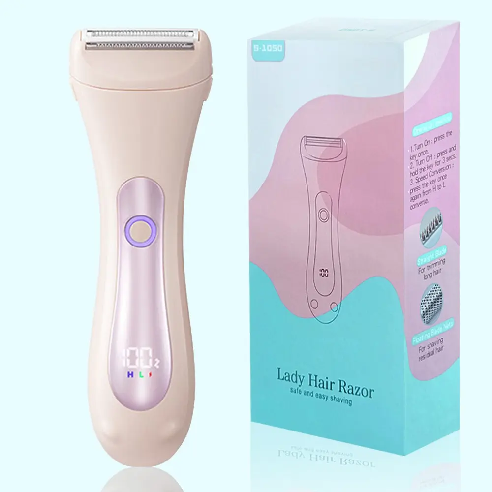 Women's Electric Razor, Body Hair Trimmer, Hair Removal Trimmer, USB Rechargeable Depilator, Bikini Shaver, Face, Armpit, Leg Hair Trimmer, Ipx7 Waterproof