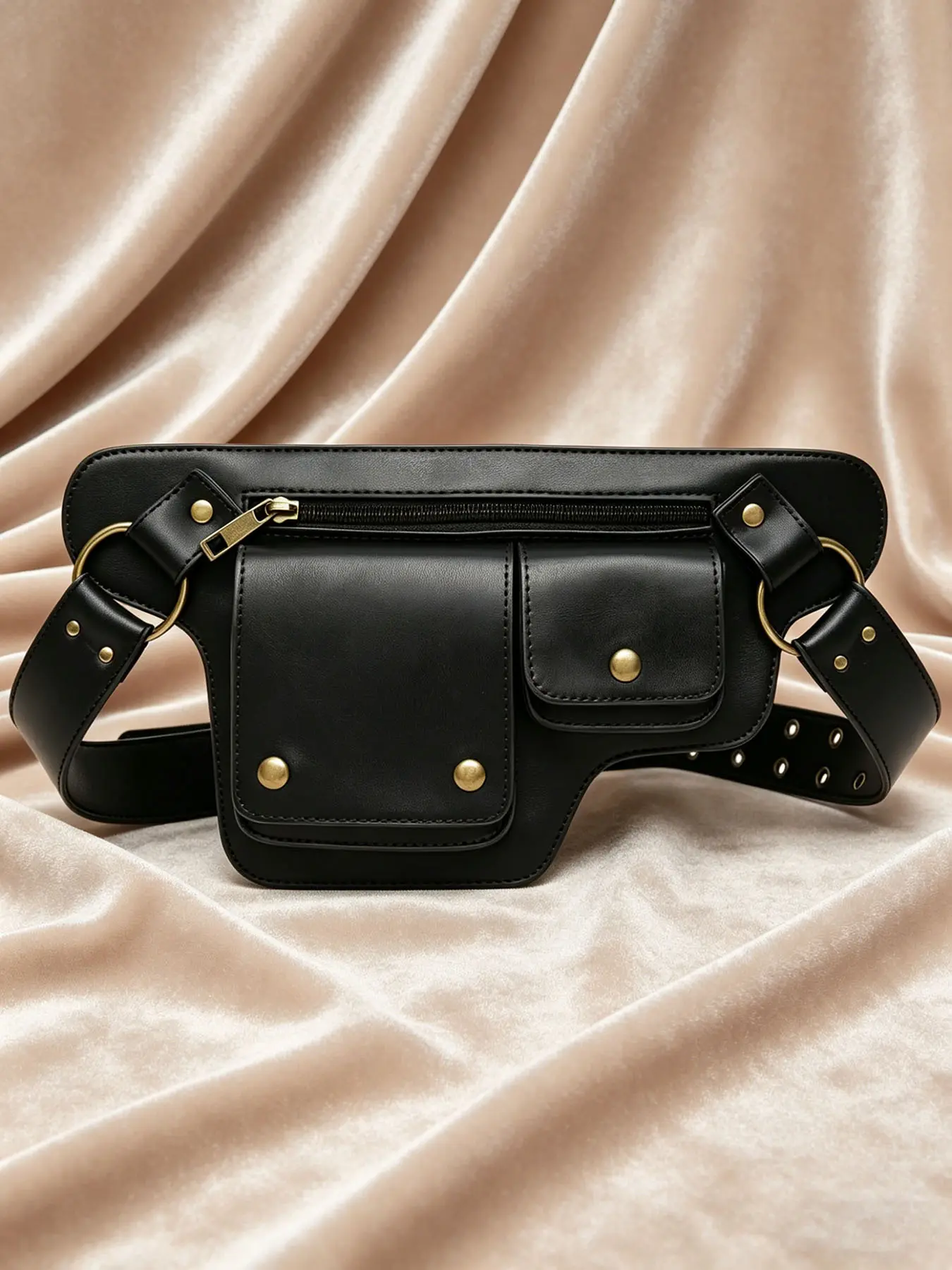 Unisex Trendy Leather Convertible Waist Bag, 4-in-1 Multi-use Mini Pack, Wearable as Shoulder Bag, Waist Pack, Thigh Bag & Hip Bag, Functional Stylish Accessory, Perfect Gift for Him and Her