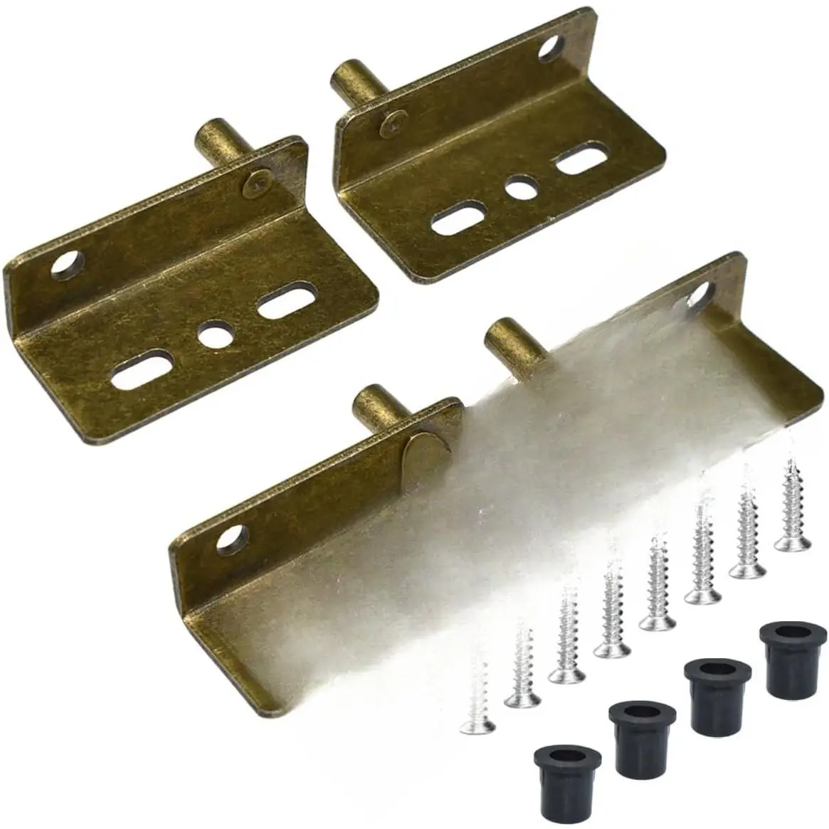 2 Ss Pivot Hinges Bronze Heavy Duty Concealed Shaft Door Hinges with Bushing for  Doors, Drawers, Furniture Cabins, Wardrobe, , c