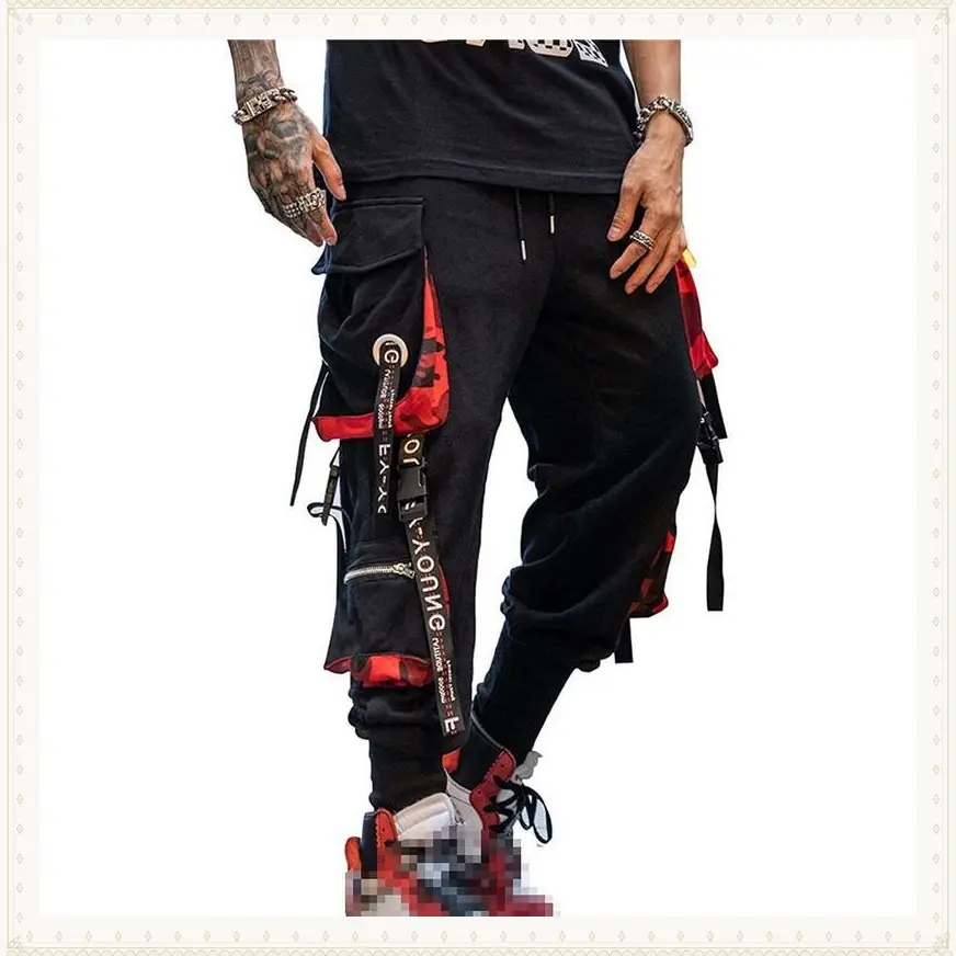 Men's Jogger Cyberpunk Hip Hop Pants Gothic Baggy Techwear Hip Hop Harem Pants Streetwear Track casual Pants men Black Menswear sweatpants  comfy loose fit trouser