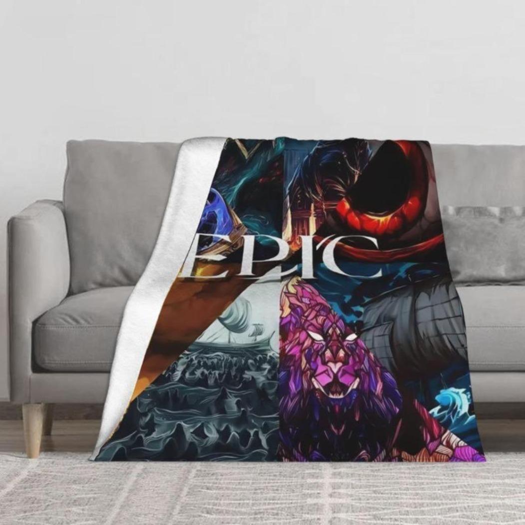 Soft Funny Throw Blanket Epic The Musical Printed Nap Sofa Blanket,Home Travel Cosy Blanket,Office Bed Camping Blanket,Multi-Functional Flannel Blanket Gift,Holiday Essential Blanket  Skin-friendly, lightweight, and comfortable.
