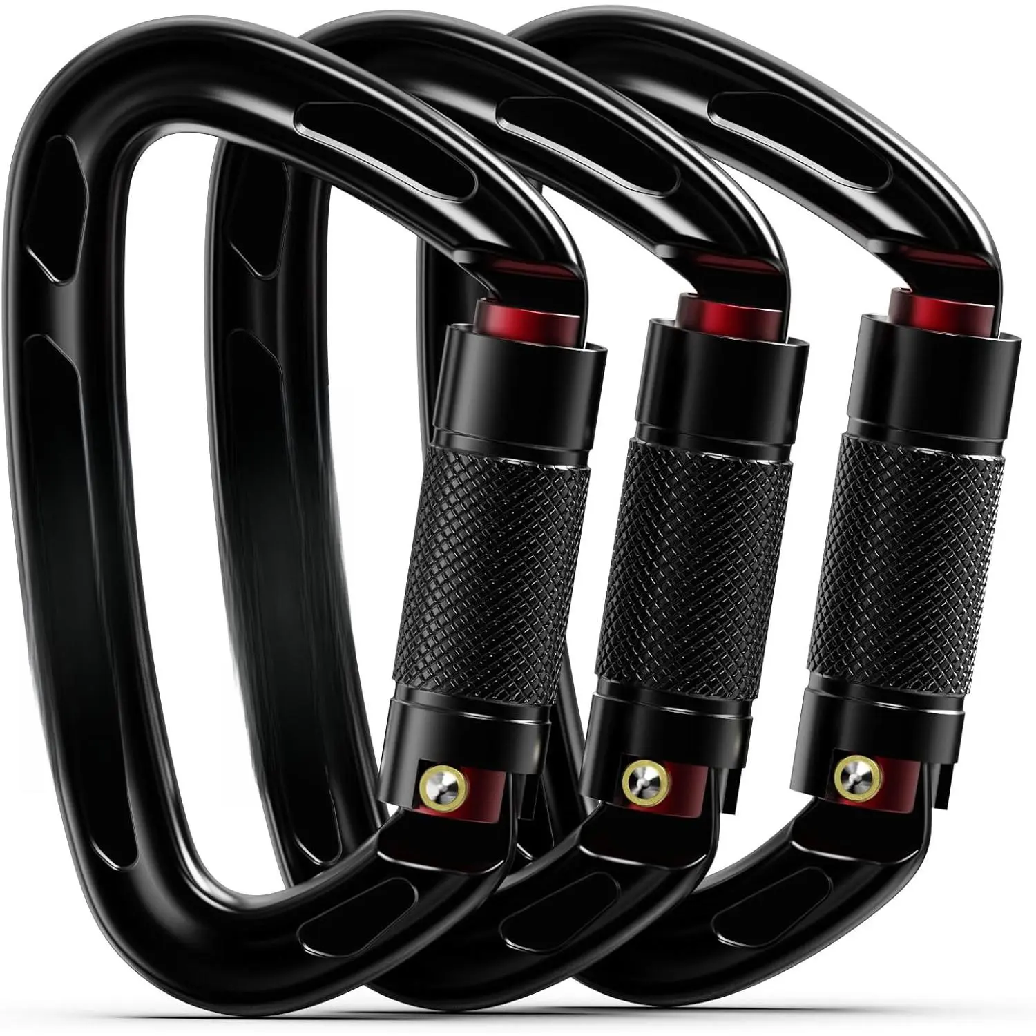 Certified 25KN Auto-Locking D-Shaped New Model Climbing Carabiner Clip with Twist Lock - Heavy-Duty for Rock Climbing (Baby & Maternity Fashion Accessory)