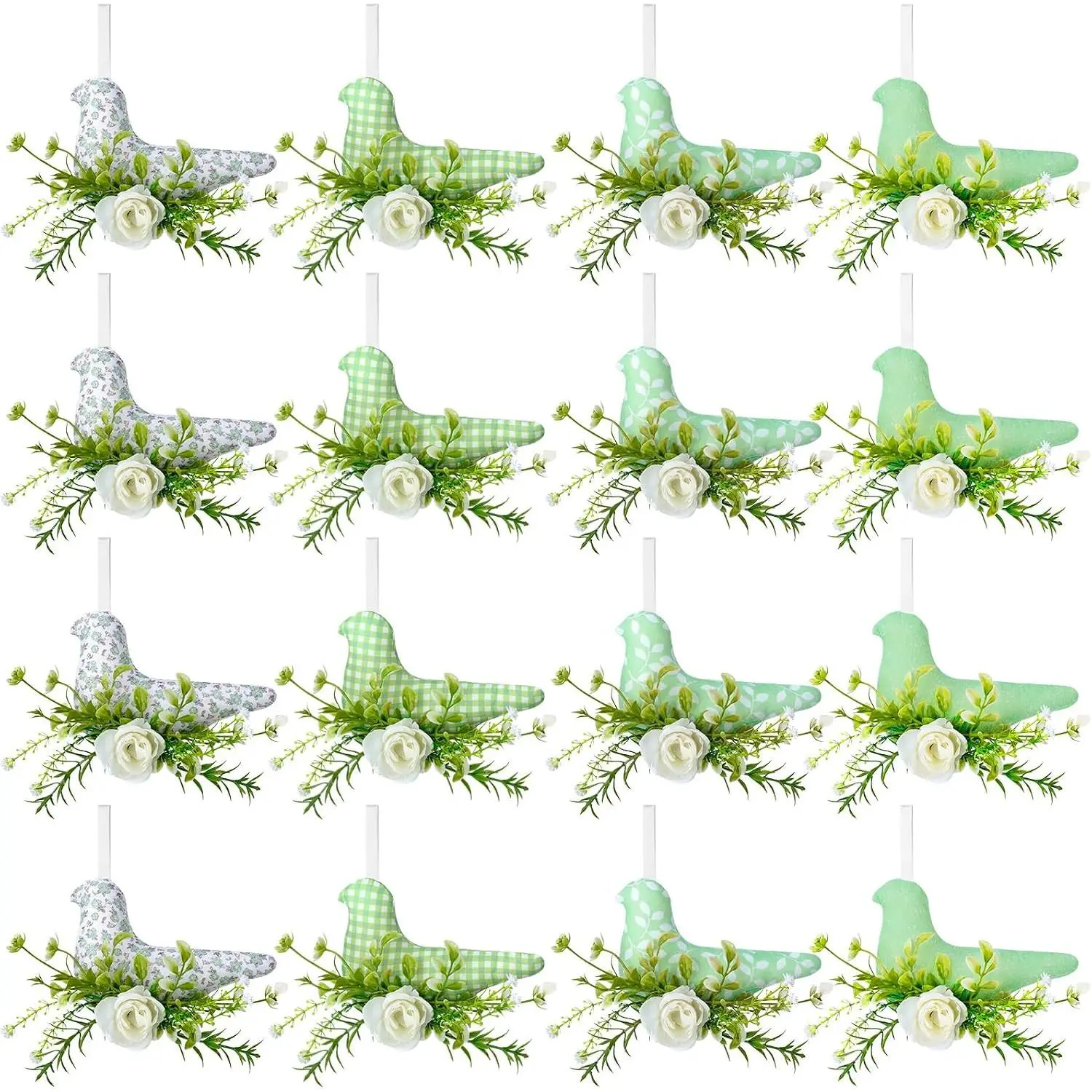 12 count Summer Bird  Ornaments Summer Tree Decorations 5.5 x 5.1 Inch Tree Ornaments for Wreaths Craft  Basket Party Supplies Gifts