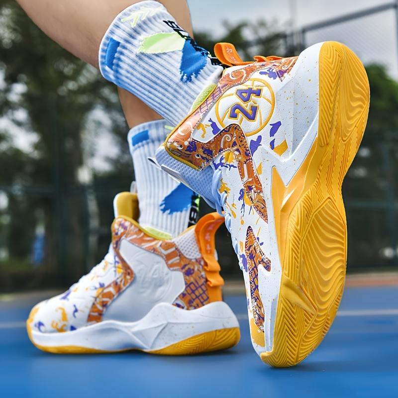 Men's High-Top Basketball Sneakers - Comfortable, Non-Slip, Durable Lace-Up Sneakers for All Seasons