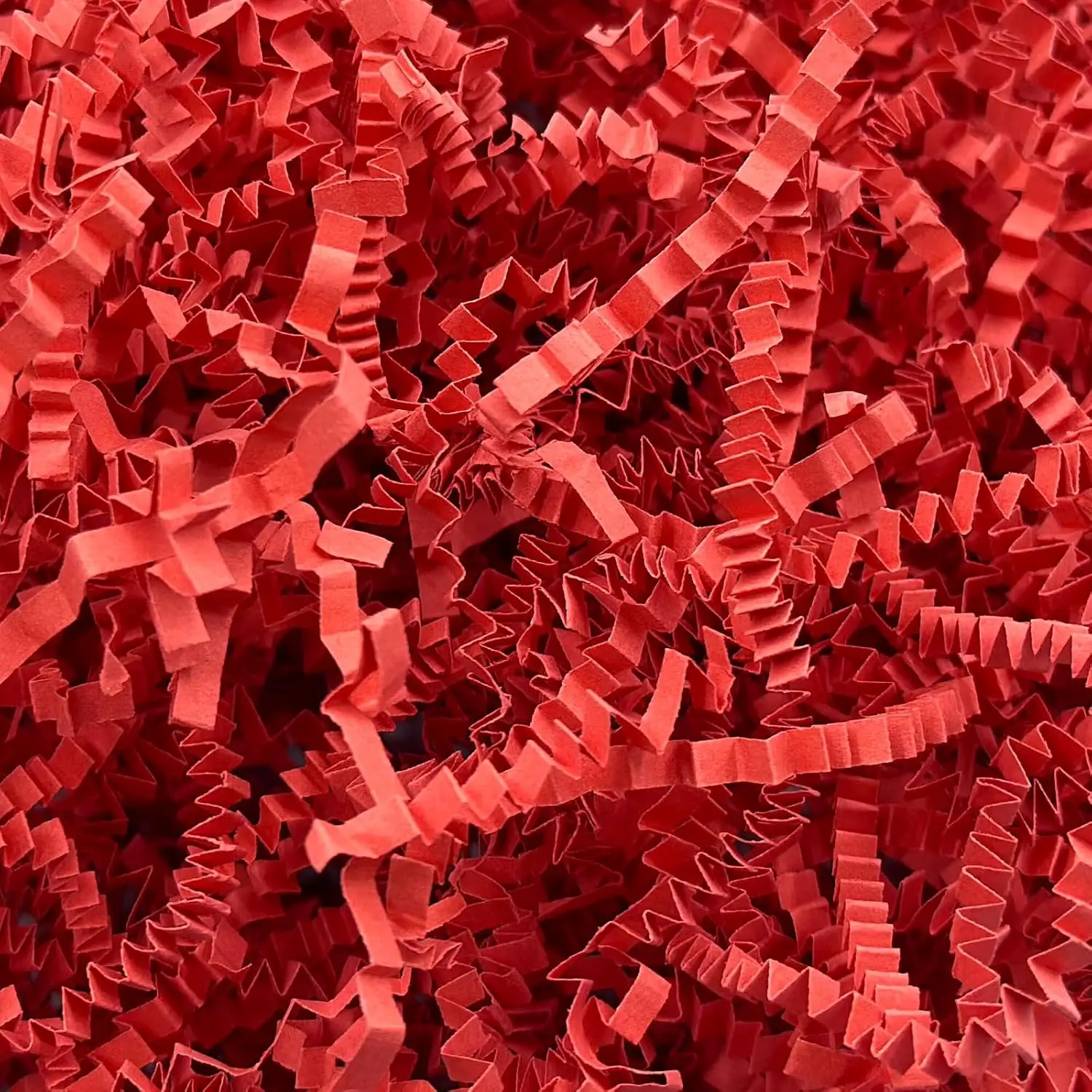 1LB Crinkle Cut Paper Shred Filler for  Box Bag and Basket  Holidays(Red)