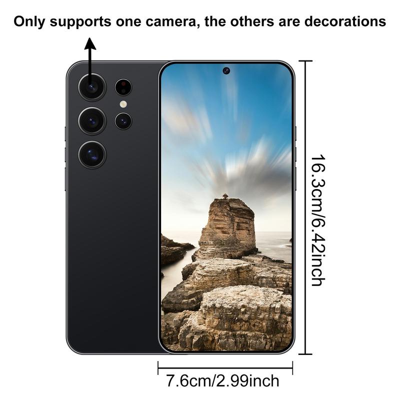 S25 Ultra Unlocked Android Smartphone, 6.56-Inch Screen, Dual Sim Slot, Quad-Core Cpu, 4g Network, 3+64GB RAM, 2850mah Battery, Touch Pen Included