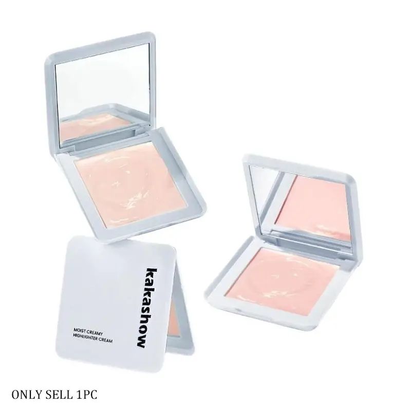 Creamy Texture Highlighter Balm, Smooth Glossy Finish, Natural Brightening Effect, Hydrating Makeup Feel, Fine Consistency, Skin-Friendly