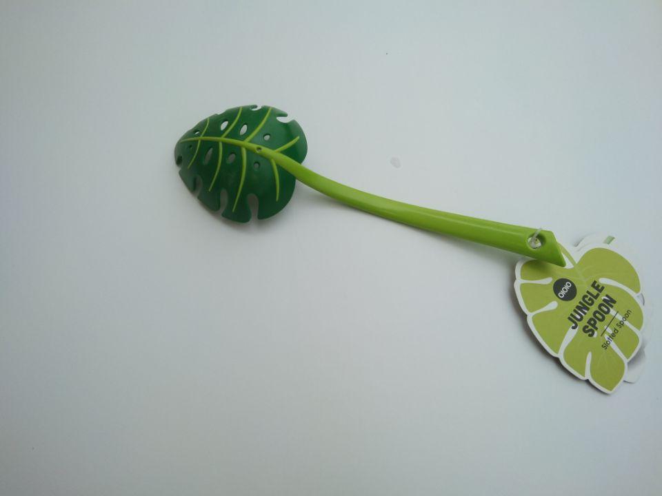 Creative Monstera Leaf Slotted Spoon, Jungle Spoon Kitchen Utensil, Unique Green Leaf Pasta Strainer