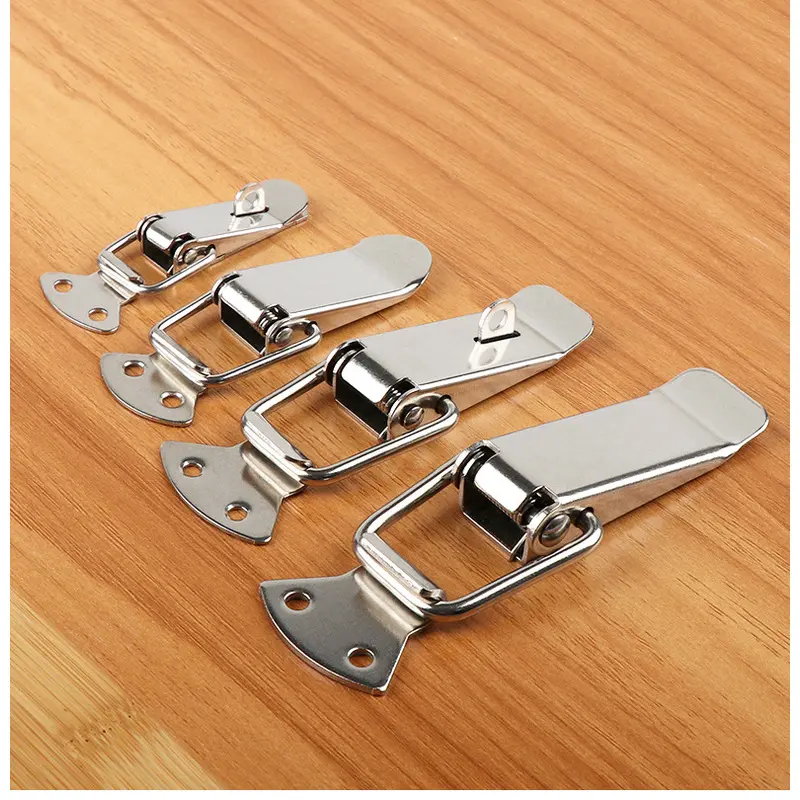 10PCS Stainless Steel Toggle Latch - Spring Loaded Clips for Boxes, Cases and Crates - Durable Spring Lock Mechanism, Crate Fasteners |, Functional Lock, Stainless Steel Latch