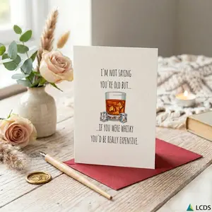 1pc Humorous Whisky Themed Greeting Card and Birthday Gift for Friends Family and Colleagues Suitable for Party Celebration and All Season Use
