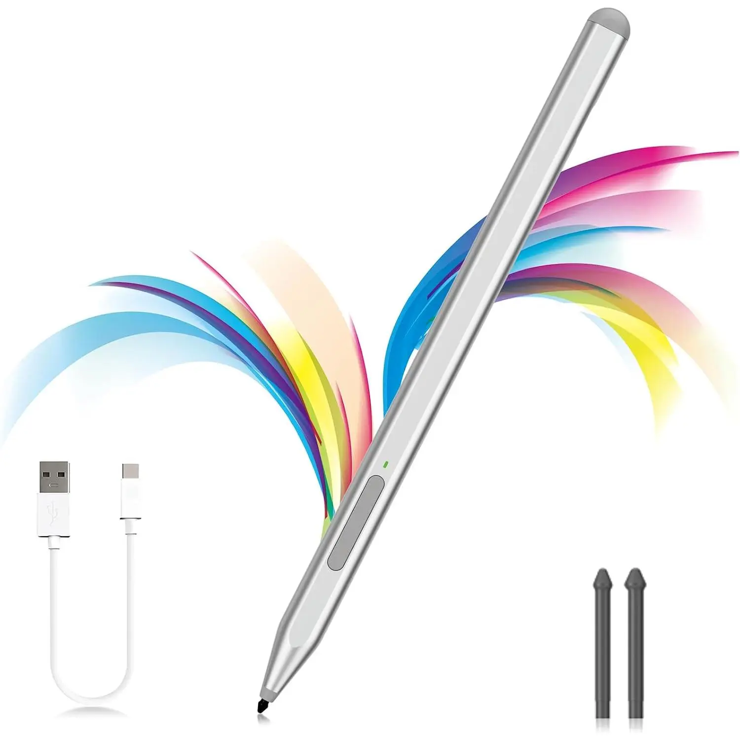 Stylus Pen for  Surface Pro11/10/9/8/X/7+/6/5/4, Surface Go 4/3/2/1, Surface Laptop1-5/Studio/Book 3/2/1 with Eraser Side Button,Palm Rejection,Tilt Function,1024
