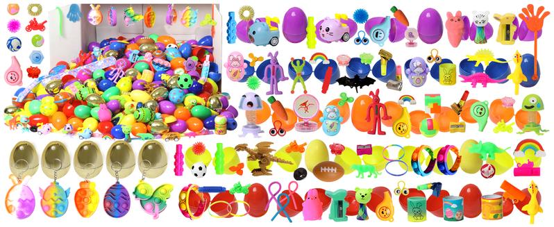 200 Pcs Prefilled Easter Eggs with Toys Inside,Easter Basket Stuffers,Surprise Easter Egg Fillers,Easter Toys Bulk,Easter Egg Hunt,Prizes Classroom Events,Easter Gifts,Eggs Fillers,Easte Party Favors