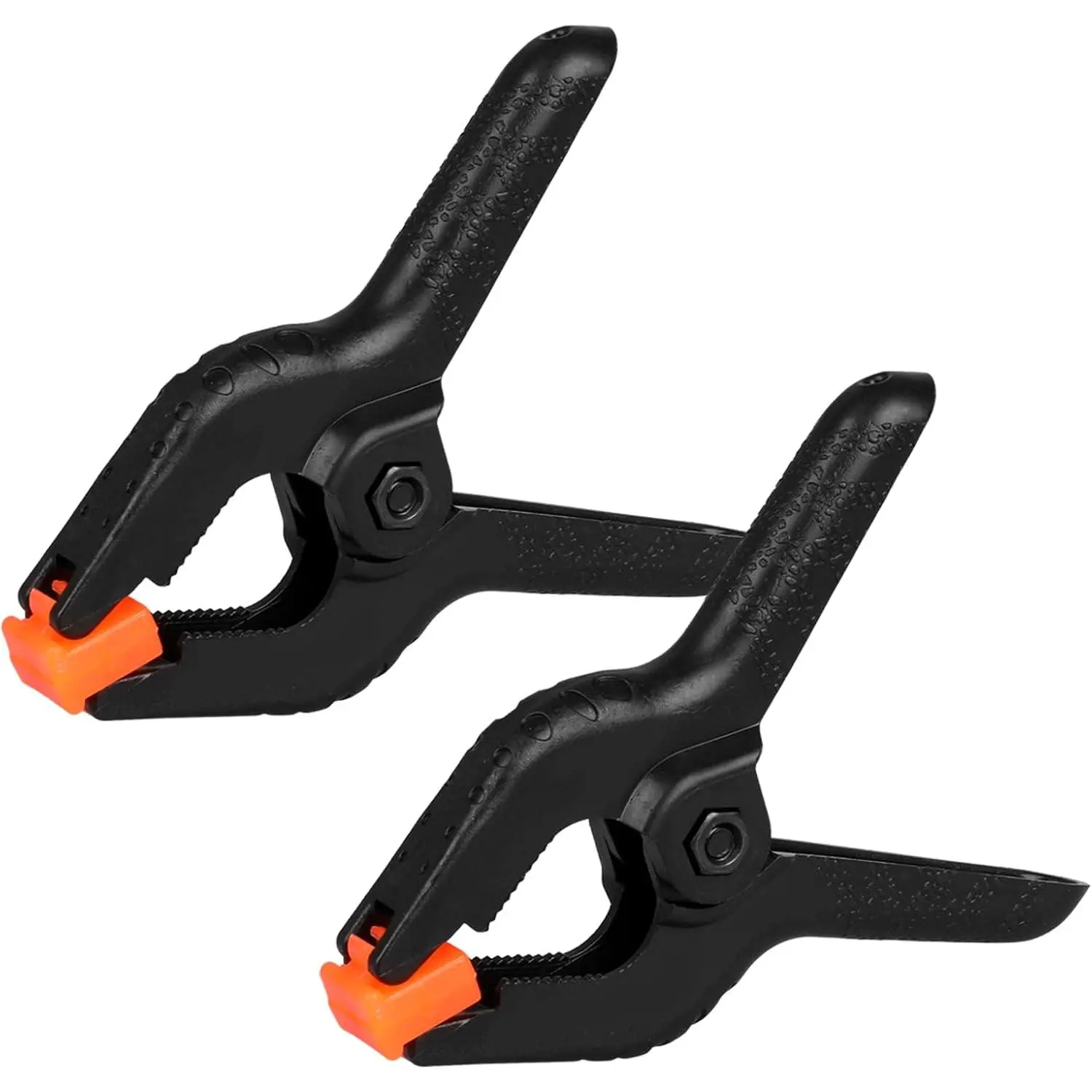 2 Pack Spring Clamps, 8.5inch Plastic Clips, Small Backdrop Clips, Clamps Heavy Duty, Spring Clips for Crafts, Backdrop Stand, Woodworking, Photography Studios (Black)