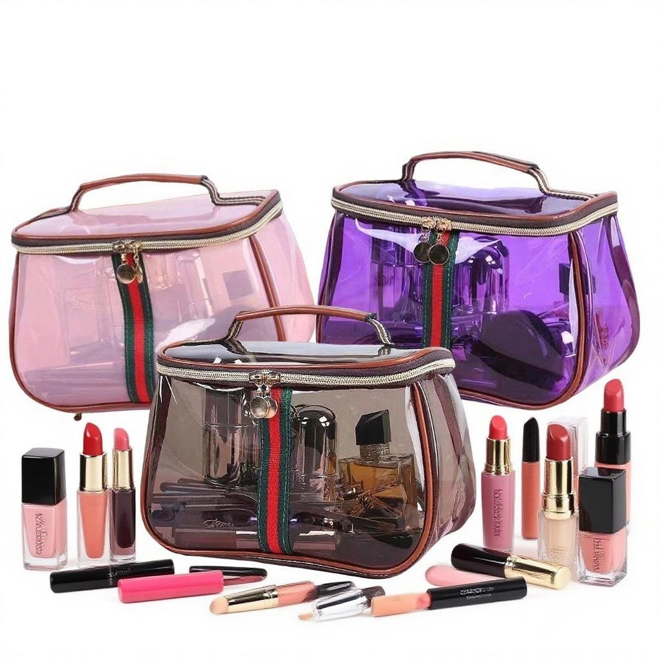 New waterproof PVC storage bag, widened handle design, no hand tightness, fashionable, light luxury and high-end storage, portable multi-functional fitness, swimming and bathing storage, Travel Cosmetic Bag