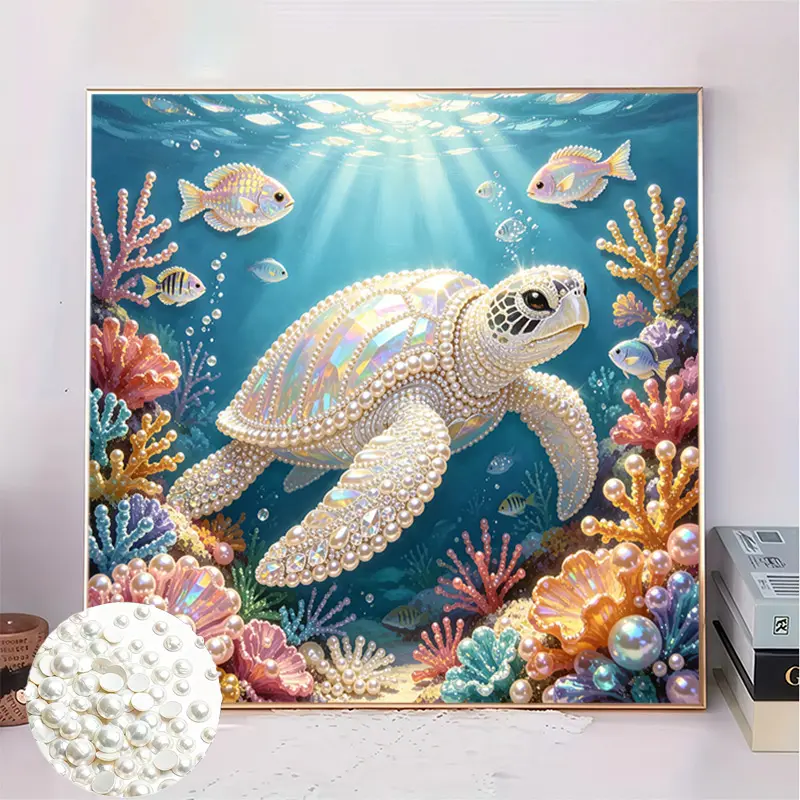 New Pearl Painting: 5D Diamond Mosaic Painting with Full Diamond Coverage, Dreamy Flower Bouquet Silhouette, Stress-Relieving Handcrafted Gift, Frameless Bedroom Wall Decor, Perfect Gift for Holidays, Anniversaries, Halloween, and Christmas