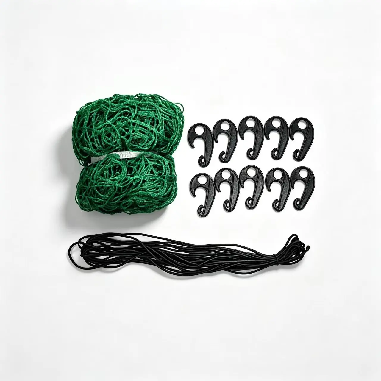 Cargo Fall Prevention Net Set (2m X 3m) with 10 Hooks and 10m Elastic Rope, Durable and Reliable, Anti-Slip Design, Safe Cargo Transport