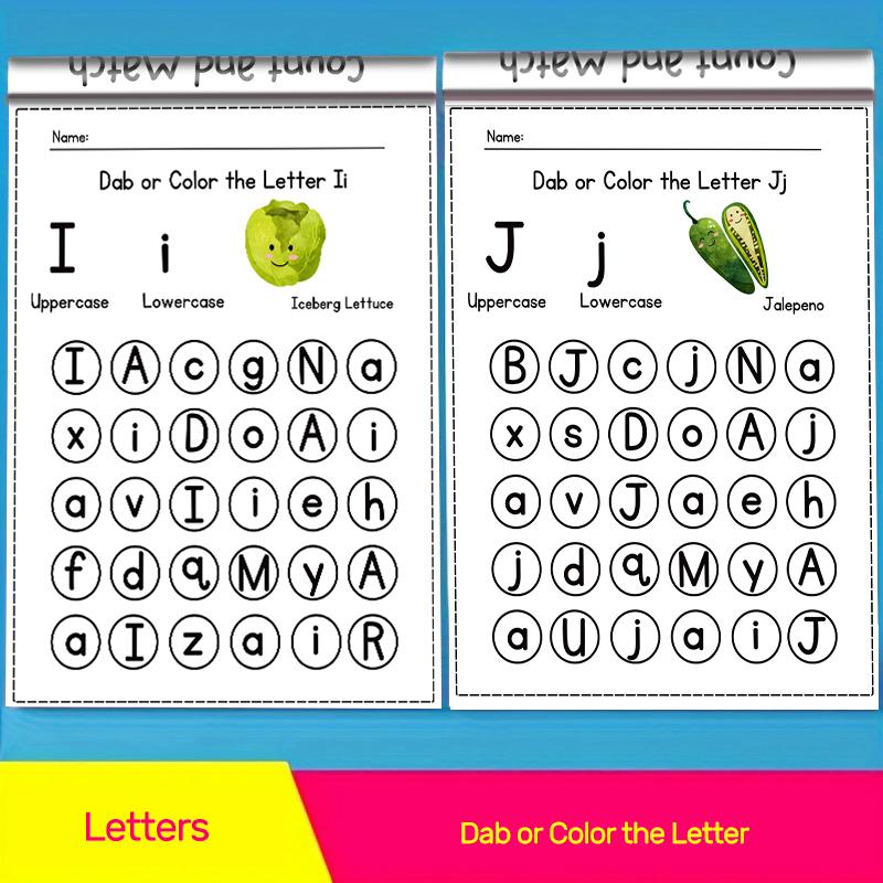 64 Pages Alphabet Practice Book with Cute Cartoon Patterns, Learning Aid for Kids, Engaging Children, Fun Writing Activities, Handwriting Exercises & Durable Paper, Letter Tracing, Ideal Back to School Gift