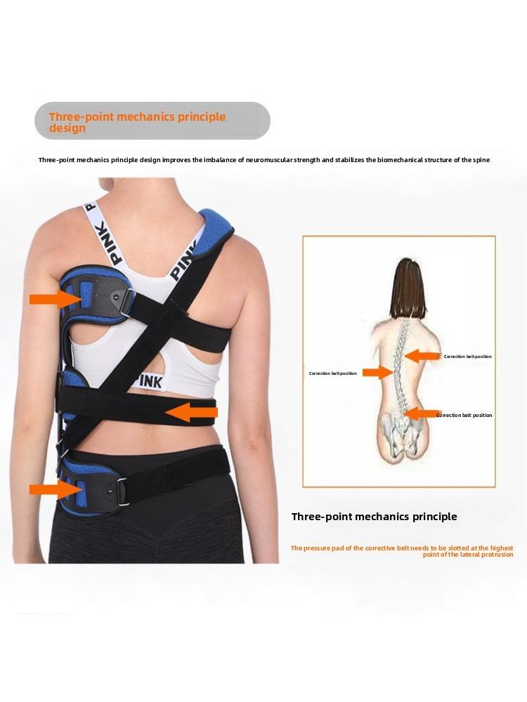 Adjustable Scoliosis Orthosis Brace – Breathable Height Adjustable Spine Support for Posture Correction, Spine Alignment & Back Stability, Comfort Fit for Men & Women