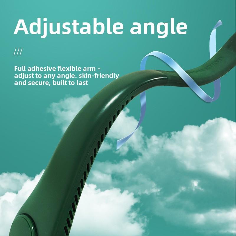 In-stock gift wholesale neck-mounted fan USB rechargeable outdoor high-power cooling small neck fan