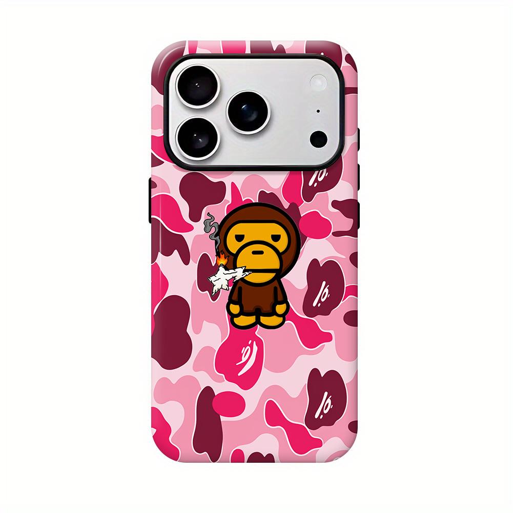 Bape Protective Camo Streetwear Phone CaseSuitable for iPhone 17/16/15/14/13/12/11 ProMax/Plus and Samsung Galaxy S23FE/22/23Impact Resistant Hard Case with ImpactDispersion Technology & Flexible Rubber LinerGlossy Finish UV Protected 2-Piece Design, Prot
