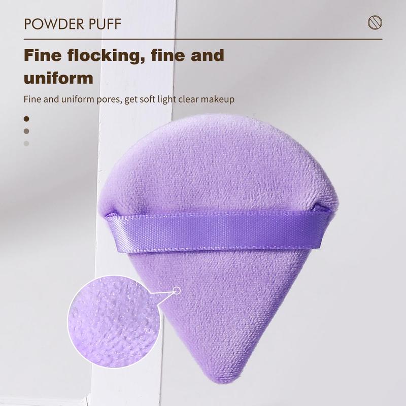 Triangle Powder Puff, 10pcs Soft Makeup Sponge Puff for Liquid Foundation, Face & Body Powder, Cream, Blending & Facial Detailing, Beauty Makeup Cosmetic Tool