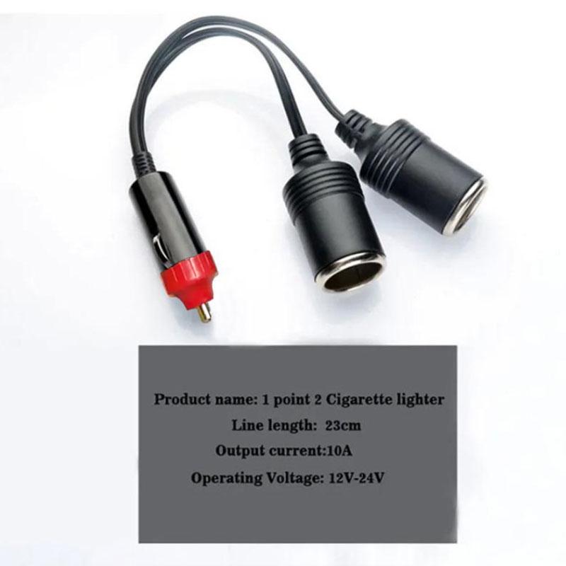 Car Cigarette Lighter Splitter, Car Dual Port Cigarette Lighter Splitter, 10A Female Socket Plug Power Adapter Connector, Car Accessories