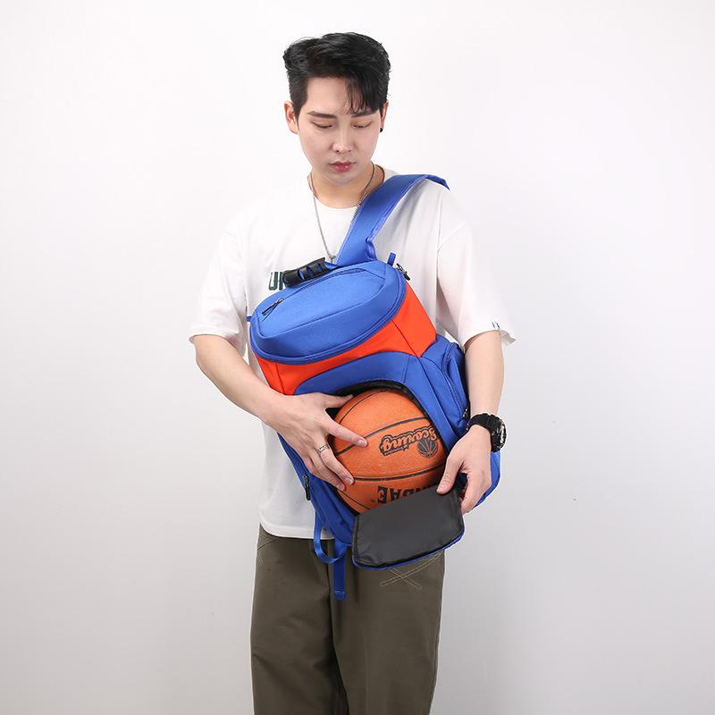 Shoulder basketball bag storage large capacity multi-function student special sports training backpack men's travel logo