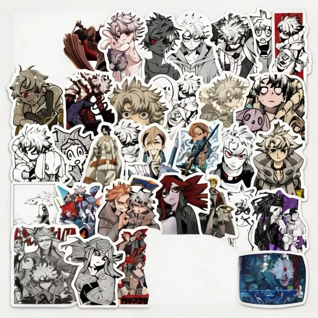 Gachiakuta Stickers Set, 5 Packs X 60pcs Each, Total 300pcs, Anime Decorative Stickers for Phone and Notebook, Secondary Dimensional Design