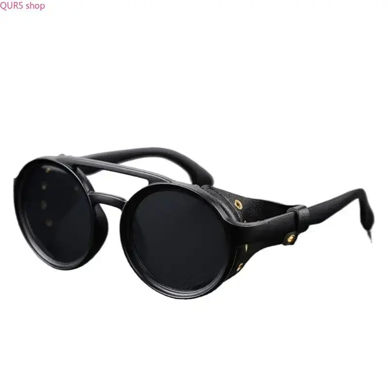 Vintage Round Frame Riding Eyewear With Windproof Protective Lenses, Multi-Scene Glasses Accessory For Cycling Sports, Daily Streetwear And Outdoor Activities