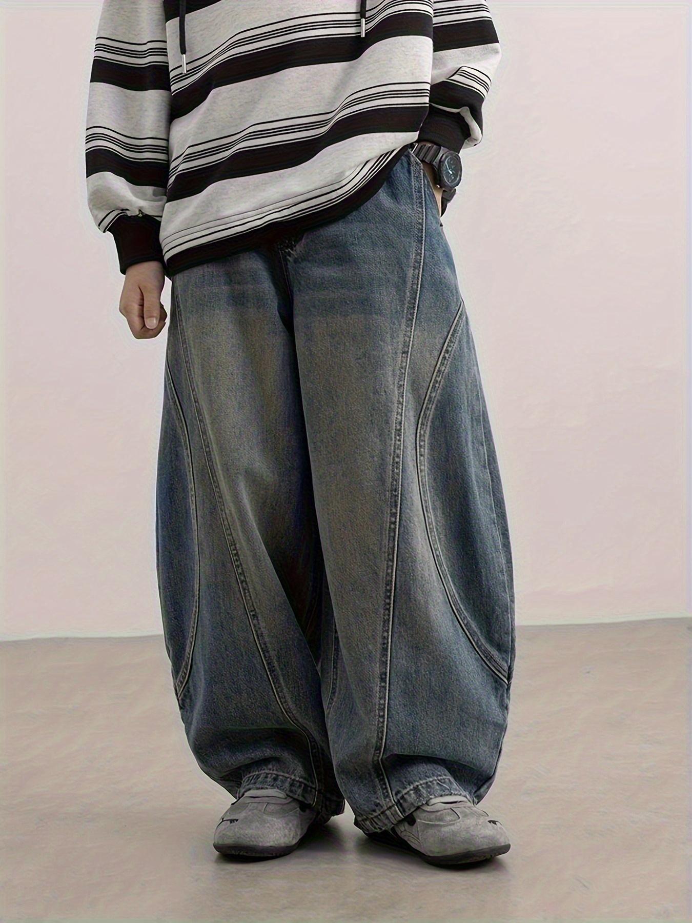 (New)Back-to-School Season Valentine's Day 2025 Four-Season Style Boys' Fashion  Wide-Leg Jeans Pants