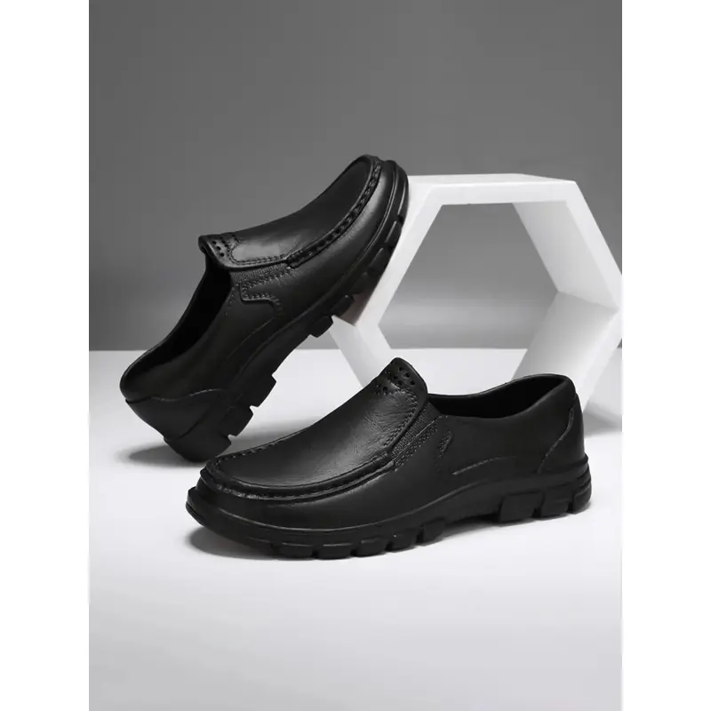 2026 Men's Non-Shoes, Thick Sole Durable Chef Shoes, Non Work Shoes, One-Step Lazy-On No-Hole Design, Casual Comfortable Footwear