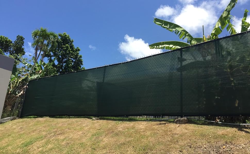 180GSM 6ft x 50ft Fence Privacy Screen Fence Cover Wall Backyard Dark Green