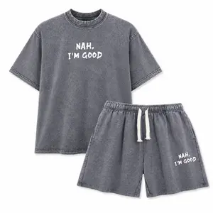 GRDR Men's Washed Short-Sleeve Round-Neck Casual Letter Print T-Shirt - Soft, Stylish Daily Wear Top for Men