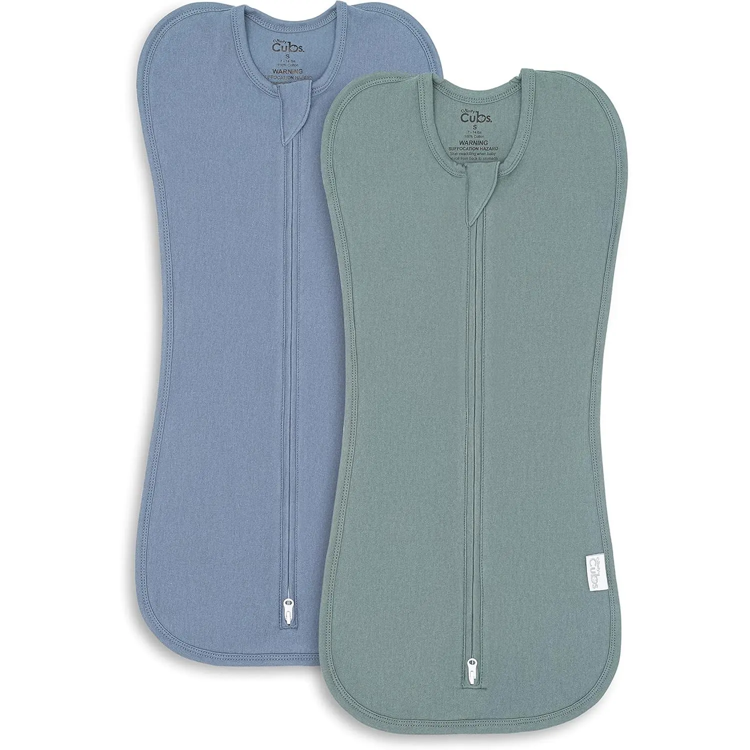 2 Pack Newborn Swaddle Sleep Sack with Zipper, 0-3 Months Baby Swaddle Blanket, Soft Easy Wrap Infant Sleep Sack for Baby Girl Boy
