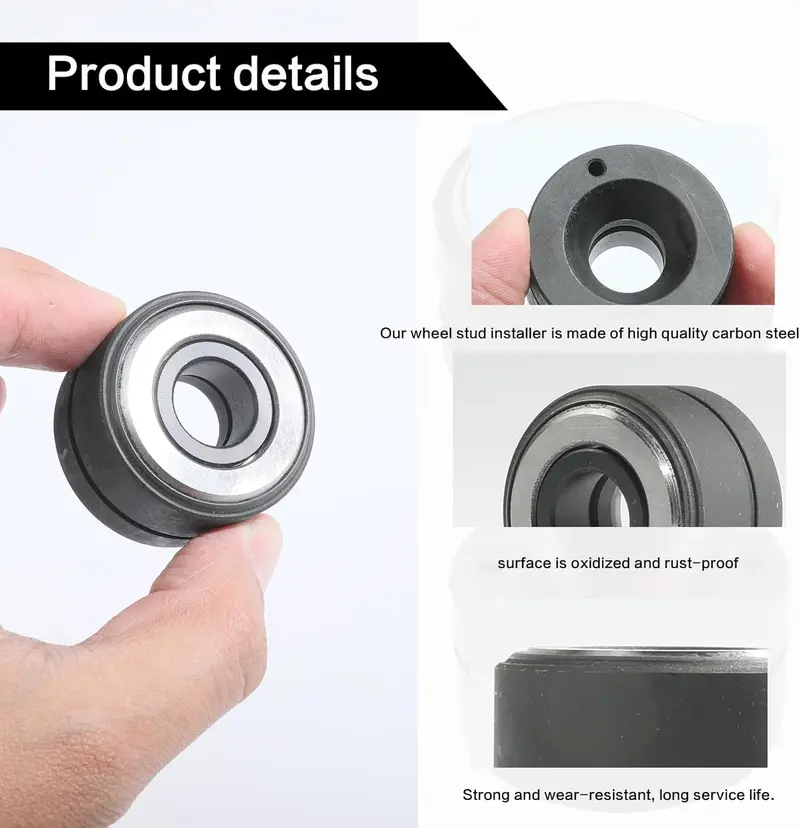 GJANSH Wheel Stud Installer,Wheel Stud Installer Tool,Safe, Saves Time, Effort,Tire Stud Tool,Wheel Stud Installer Replace,Compatible with Most All Automotive Wheels and Light-Duty Truck Wheel Stud