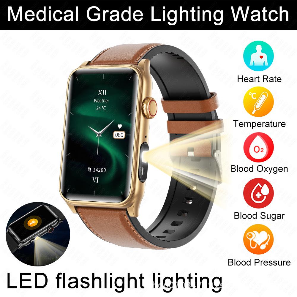 New smart watch with Bluetooth calling, blood glucose, heart rate, blood pressure, blood oxygen, and sleep monitoring