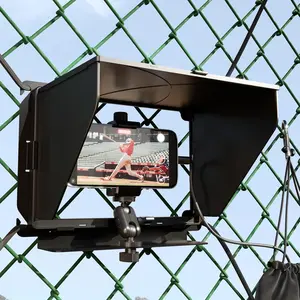 Cell Phone Fence Mount with Shade Game Recording Mounting Kit Compatible with iPhone, Mevo Start, Insta 360 and Other Action Cameras for Recording Baseball (Upgrade Style)