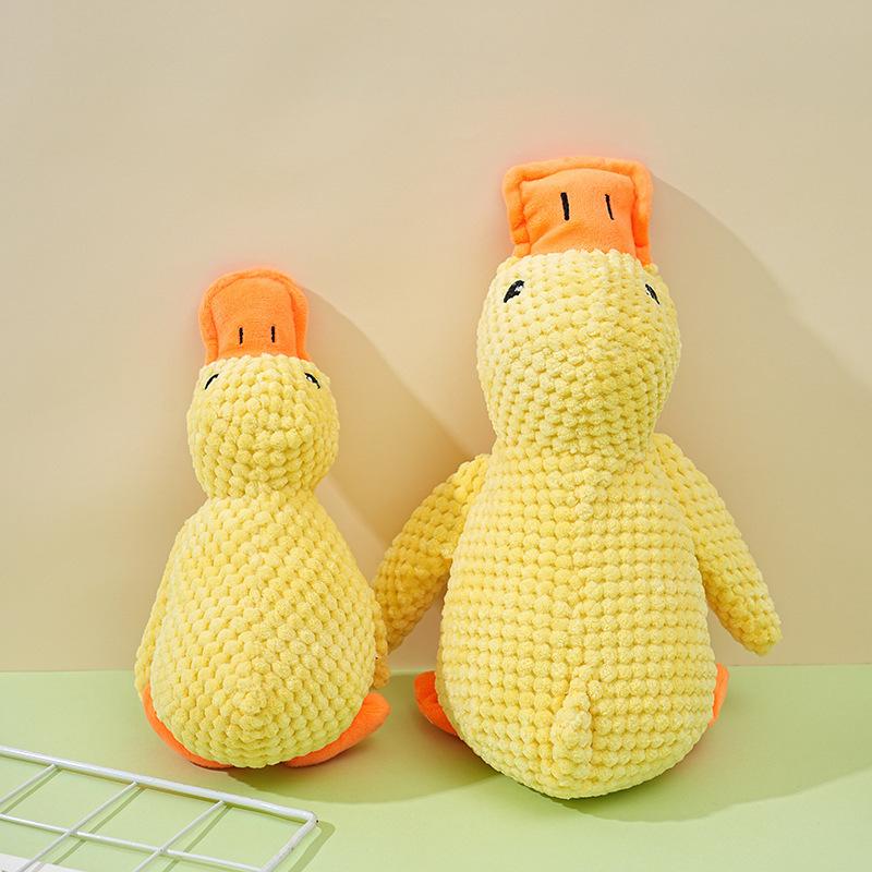 Dog toy plush sleeping duck resistant to biting teeth and sounding to relieve boredom Small and medium-sized dog pet sounding toy