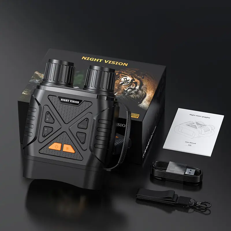 Night Vision Binoculars with 10x Digital Zoom, Long-Range Night Observation, Rechargeable Battery, Night Vision Technology, Ideal for Hunting and Camping, Camping Equipment