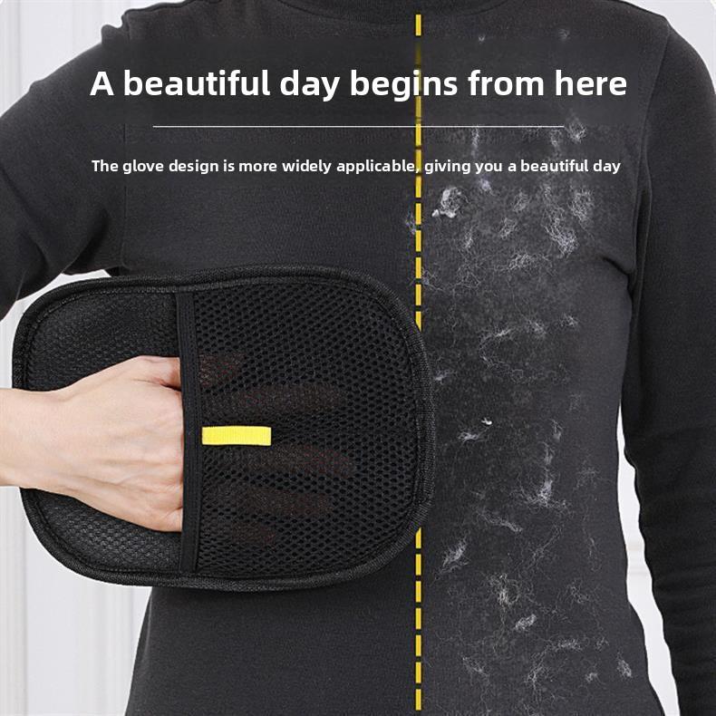 Pet Static Hair Removal Gloves Two-Way Brush Hair Sticky Hair Removal Artifact Essential for Pet Care Cats and Dogs Cat Hair Cleaning Gloves