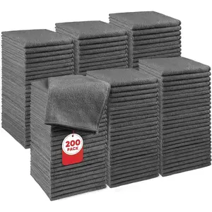 Wash Cloths Bulk Towels Set , Highly Absorbent and Soft Feel Microfiber Face Cloths, Multi-Purpose Washcloths & Hand Towels for Bathroom, Hotel, Spa, and Gym
