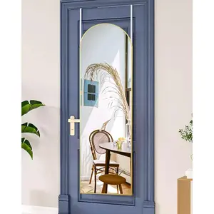 Door Mirror, Full Length Over The Door, 14'' x 48'' Hanging Mirror, Large Arched Mirror,Hanging/Leaning,  Decor-