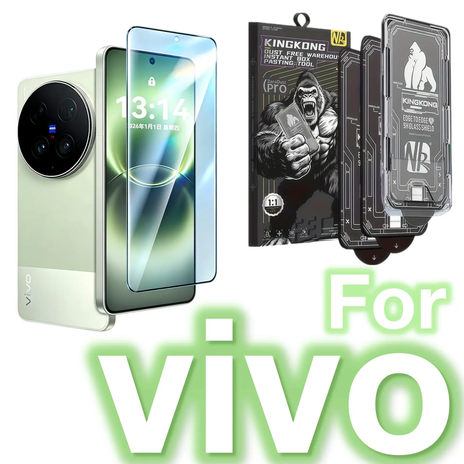 3Pcs For VIVO X300 Ultra X200 X200S V40 S30 S50 Y300 V30 S19 S20 Pro Mini SE Lite 5G Tempered Glass Screen Protector 9H No Dust