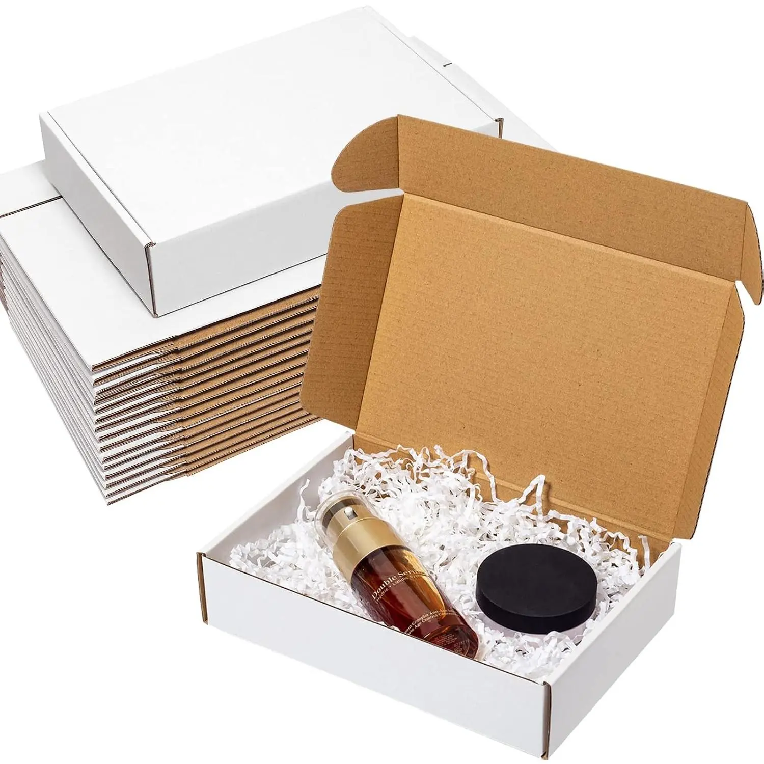 Shipping Boxes 9x6x2" 25 Pack White Corrugated Cardboard Box | 3 Layers, Literature Mailer Packaging Supplies, Mailing Boxes for Small Business