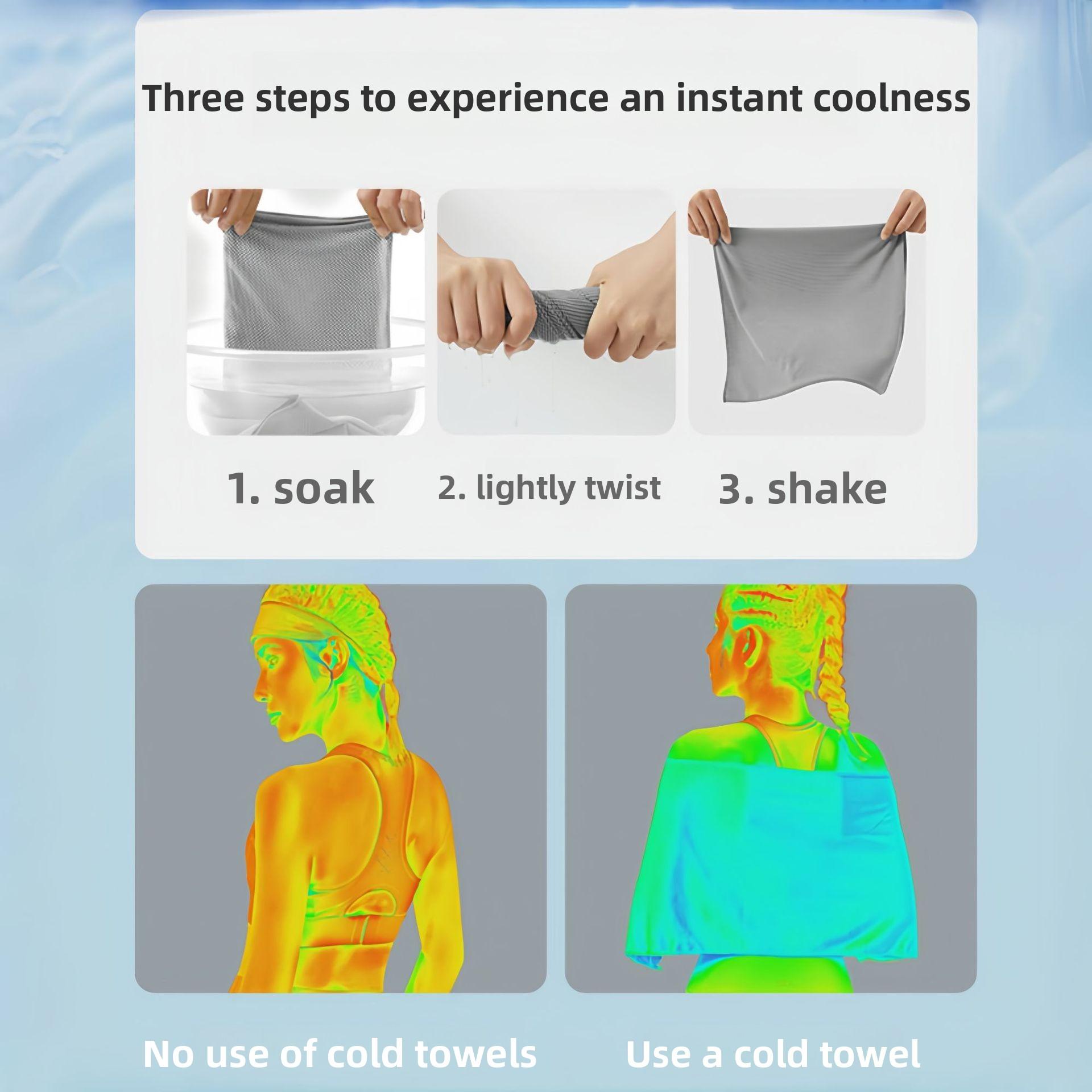 Silicone cover summer cold sports towel outdoor ice fitness running cold towel ice silk quick drying cooling ice towel