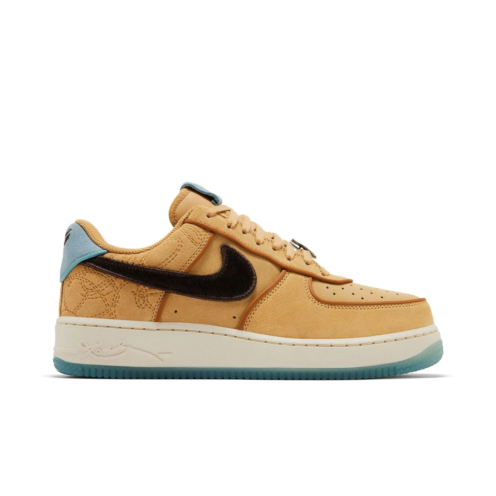 Kobe Bryant x Nike Air Force 1 Low 'Twine' (Unisex) Twine/Baroque Brown/Flax/Light Cream/Ocean Cube/Metallic Dark Grey sneakers IM0582 700