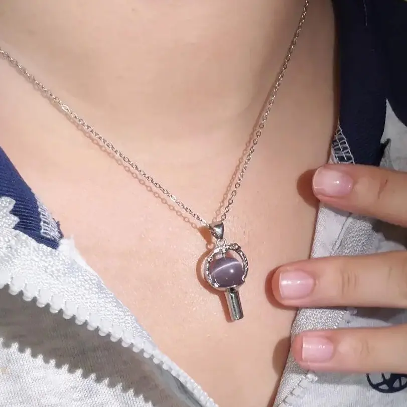 K-Pop Light Bar Pendant Alloy Necklace - Fan supported jewelry, ARMY style necklace, cute collarbone chain, perfect for girls' birthdays or mothers' gifts, perfect for ball parties, Fashion Necklace